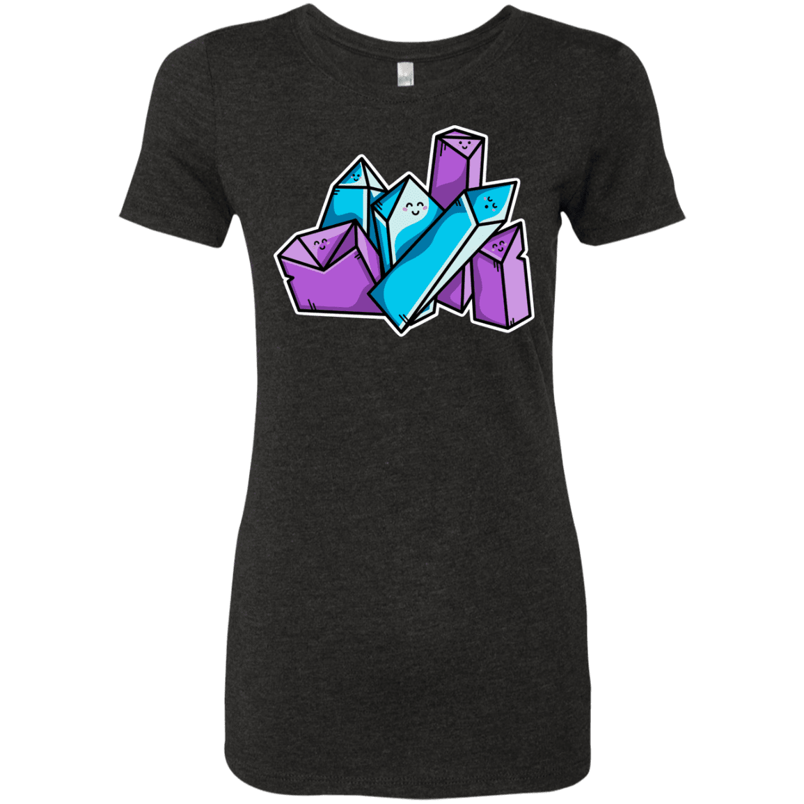 T-Shirts Vintage Black / S Kawaii Cute Crystals Women's Triblend T-Shirt
