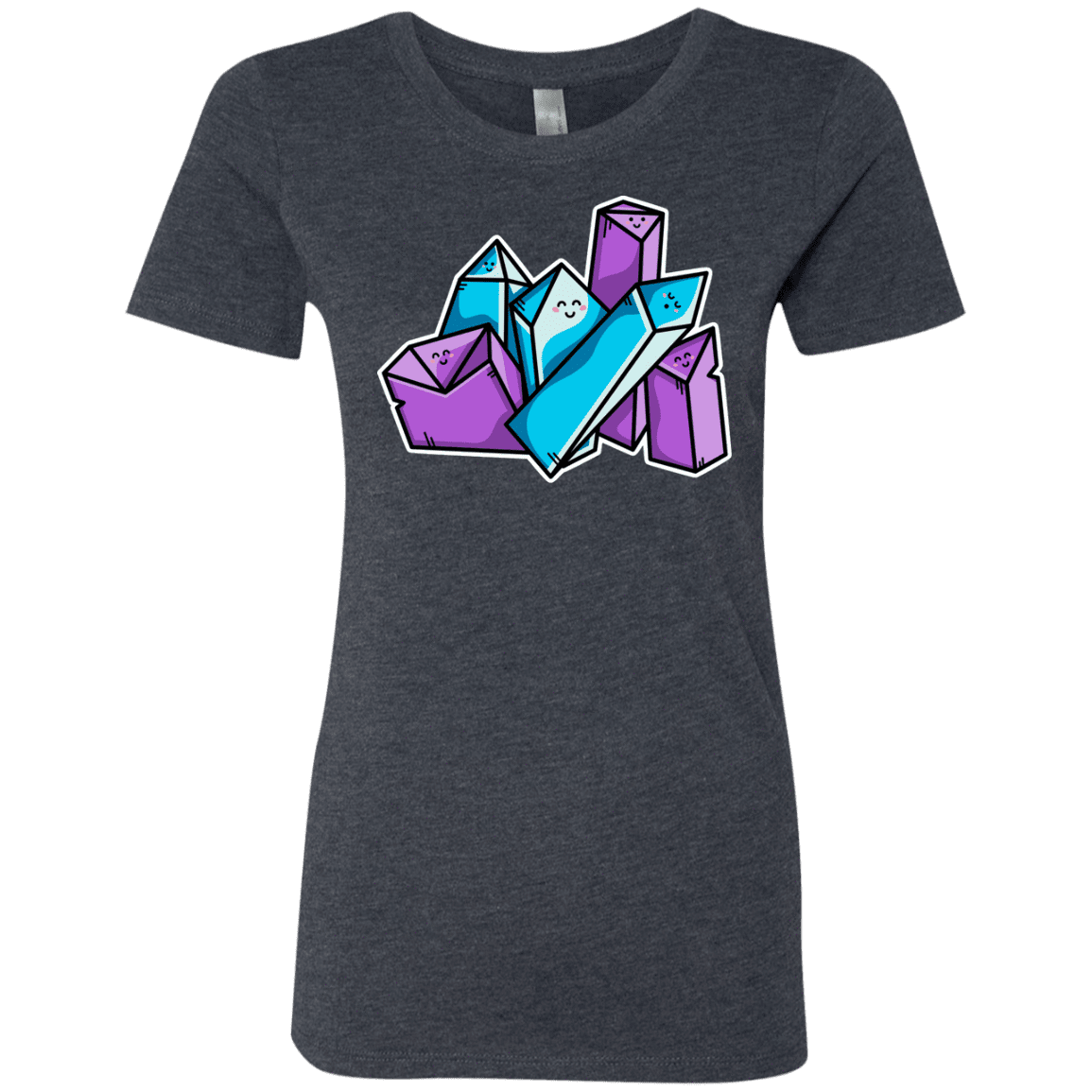 T-Shirts Vintage Navy / S Kawaii Cute Crystals Women's Triblend T-Shirt