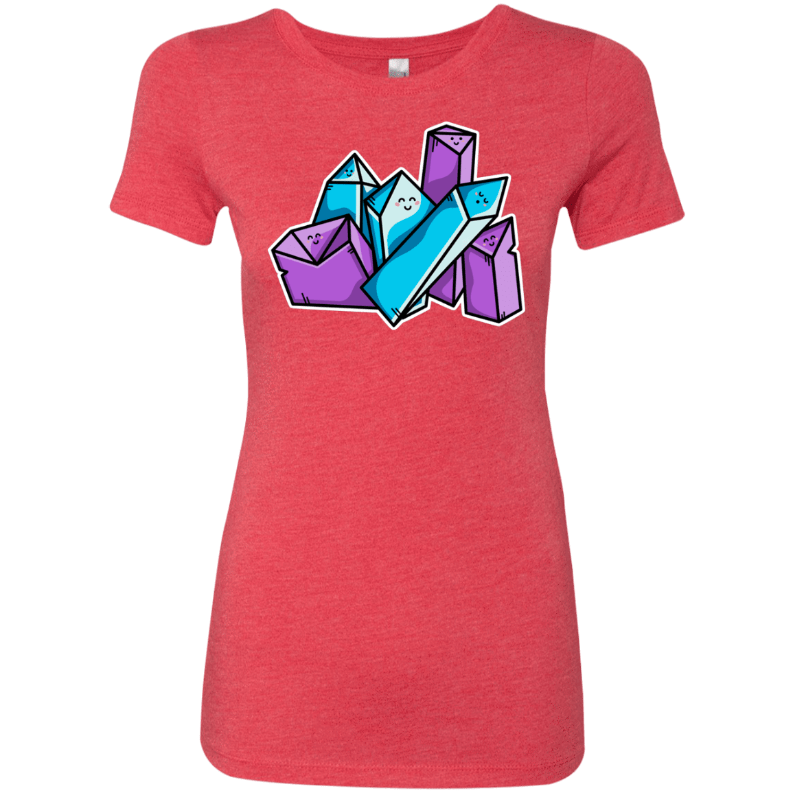 T-Shirts Vintage Red / S Kawaii Cute Crystals Women's Triblend T-Shirt