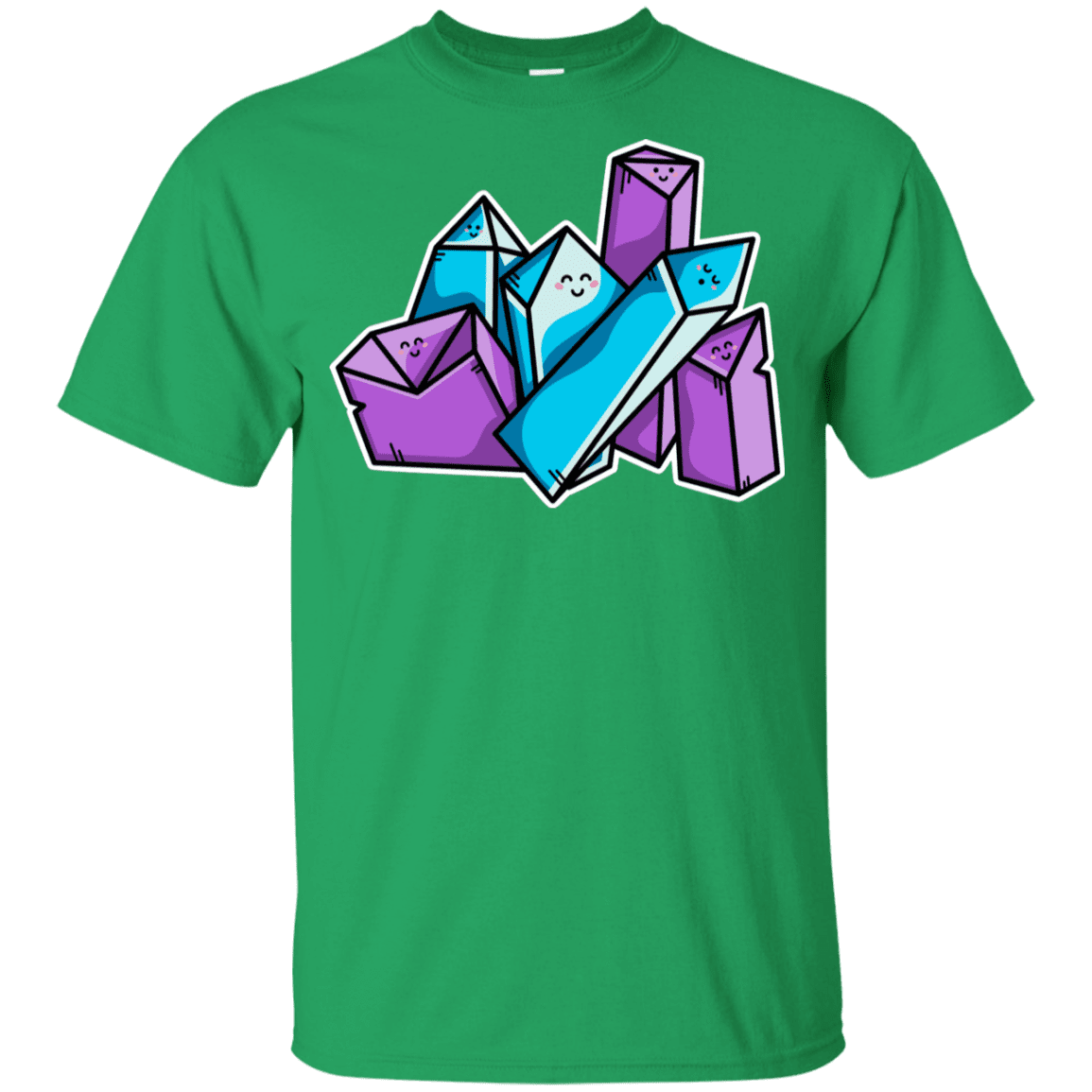 T-Shirts Irish Green / YXS Kawaii Cute Crystals Youth T-Shirt