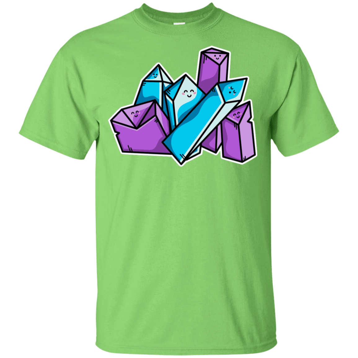 T-Shirts Lime / YXS Kawaii Cute Crystals Youth T-Shirt