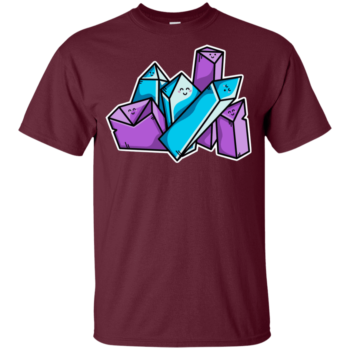 T-Shirts Maroon / YXS Kawaii Cute Crystals Youth T-Shirt