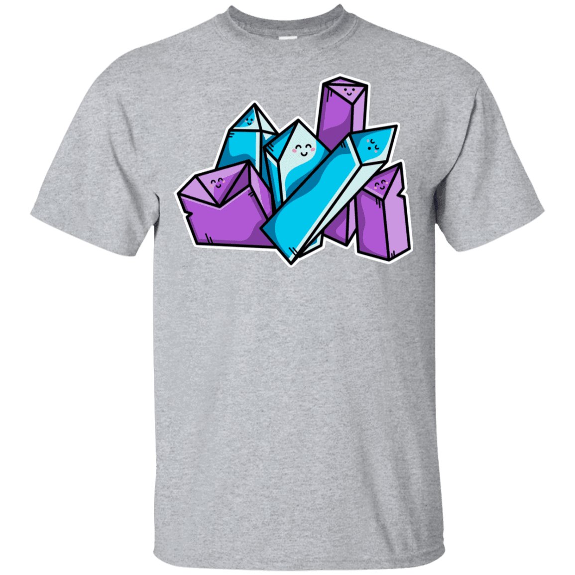 T-Shirts Sport Grey / YXS Kawaii Cute Crystals Youth T-Shirt