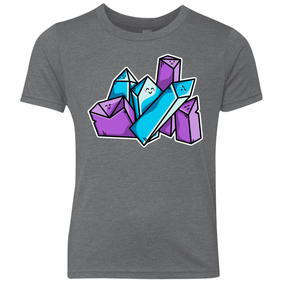 T-Shirts Premium Heather / YXS Kawaii Cute Crystals Youth Triblend T-Shirt