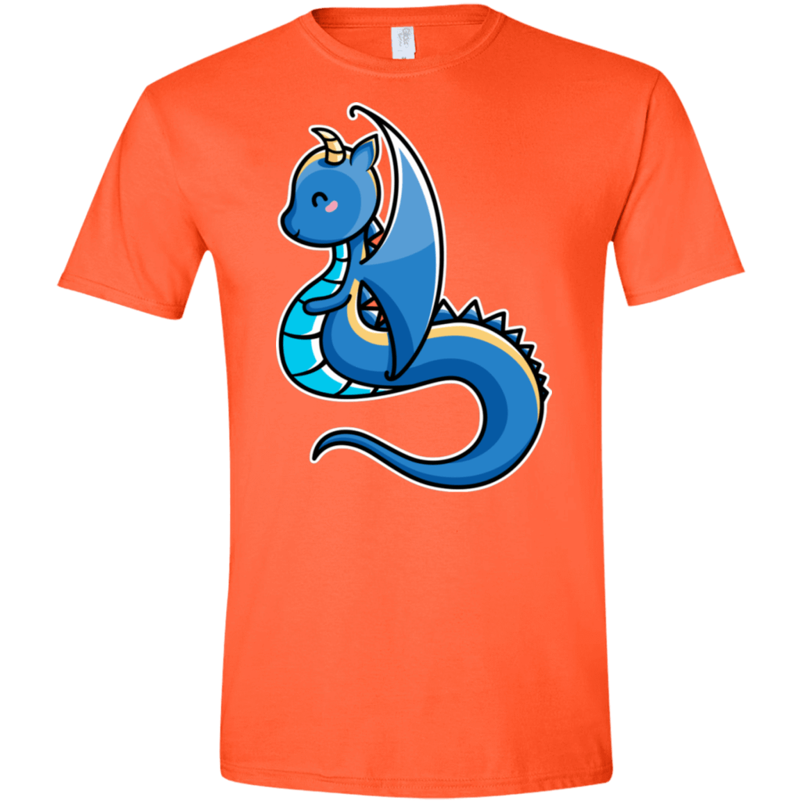 T-Shirts Orange / S Kawaii Cute Dragon Men's Semi-Fitted Softstyle