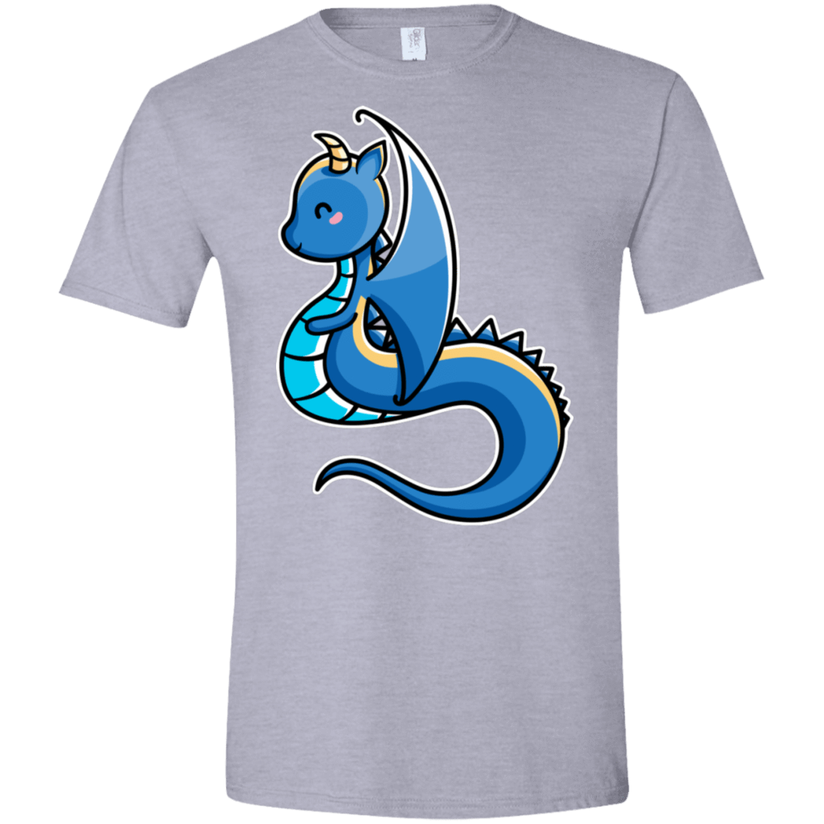 T-Shirts Sport Grey / X-Small Kawaii Cute Dragon Men's Semi-Fitted Softstyle