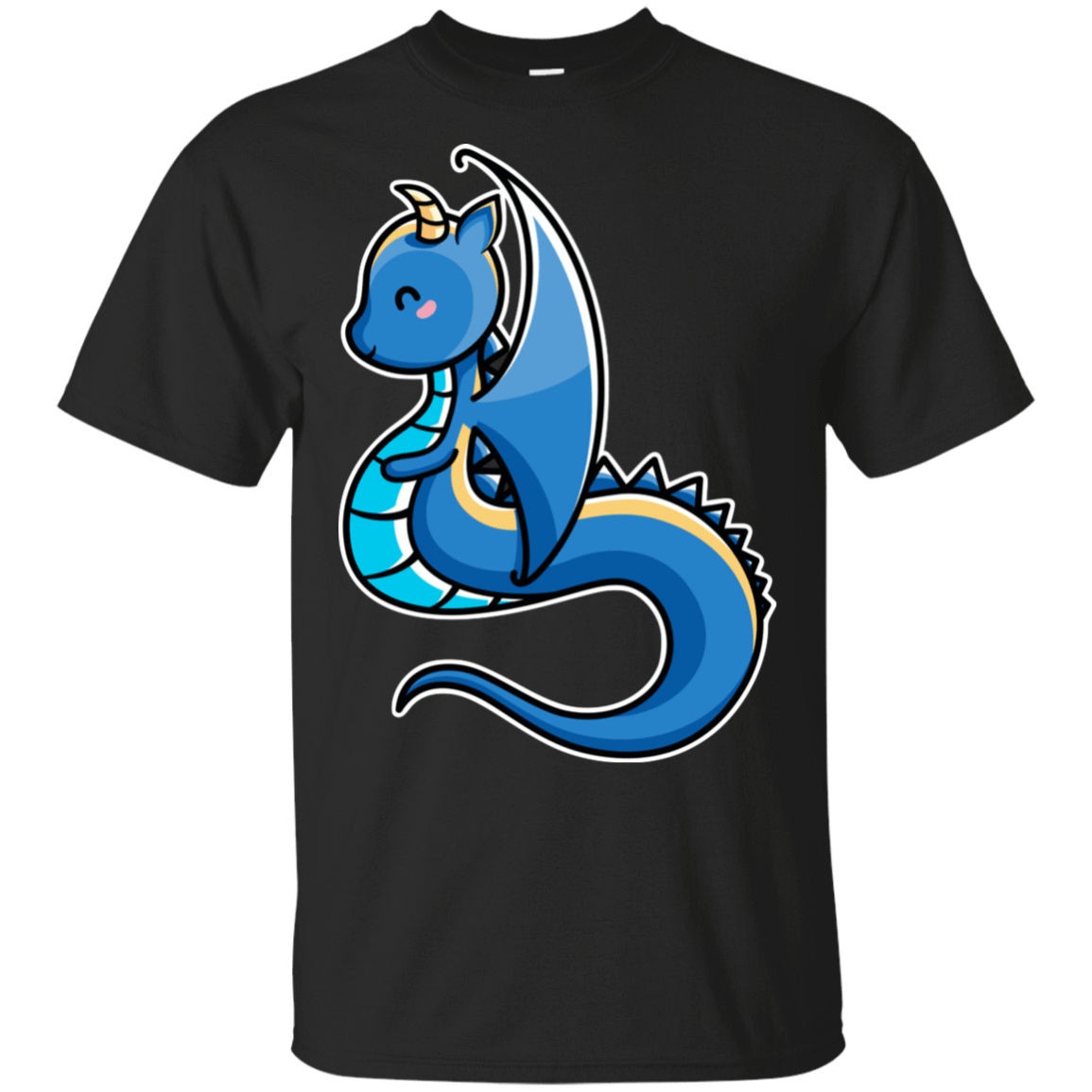 T-Shirts Black / S Kawaii Cute Dragon T-Shirt