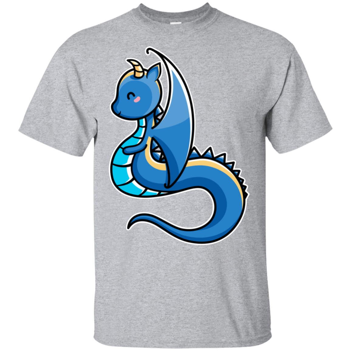 T-Shirts Sport Grey / S Kawaii Cute Dragon T-Shirt