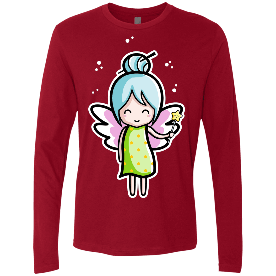 T-Shirts Cardinal / S Kawaii Cute Fairy Men's Premium Long Sleeve
