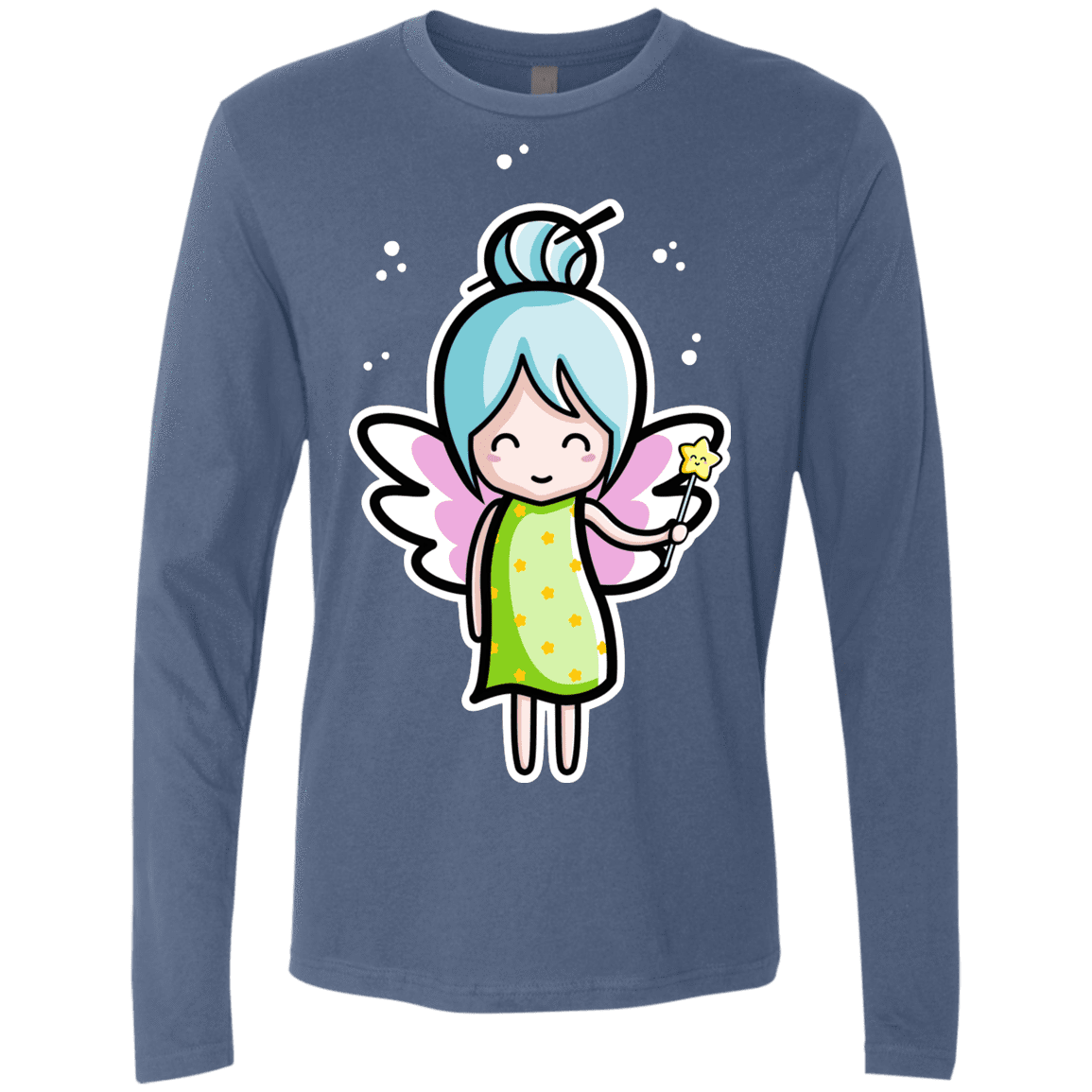 T-Shirts Indigo / S Kawaii Cute Fairy Men's Premium Long Sleeve