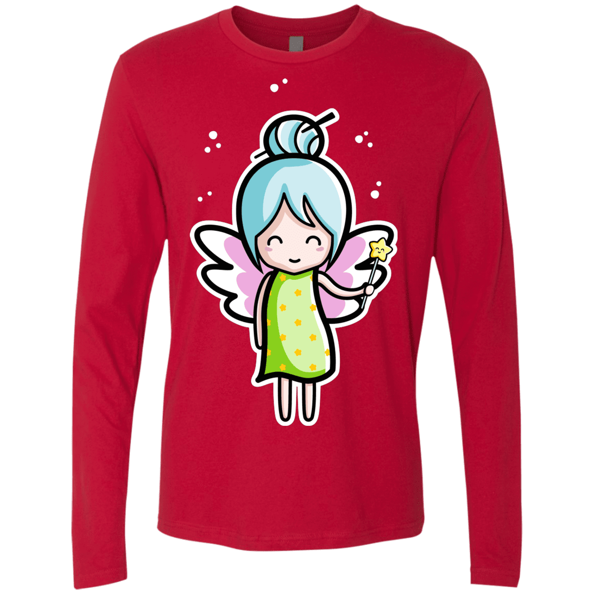 T-Shirts Red / S Kawaii Cute Fairy Men's Premium Long Sleeve