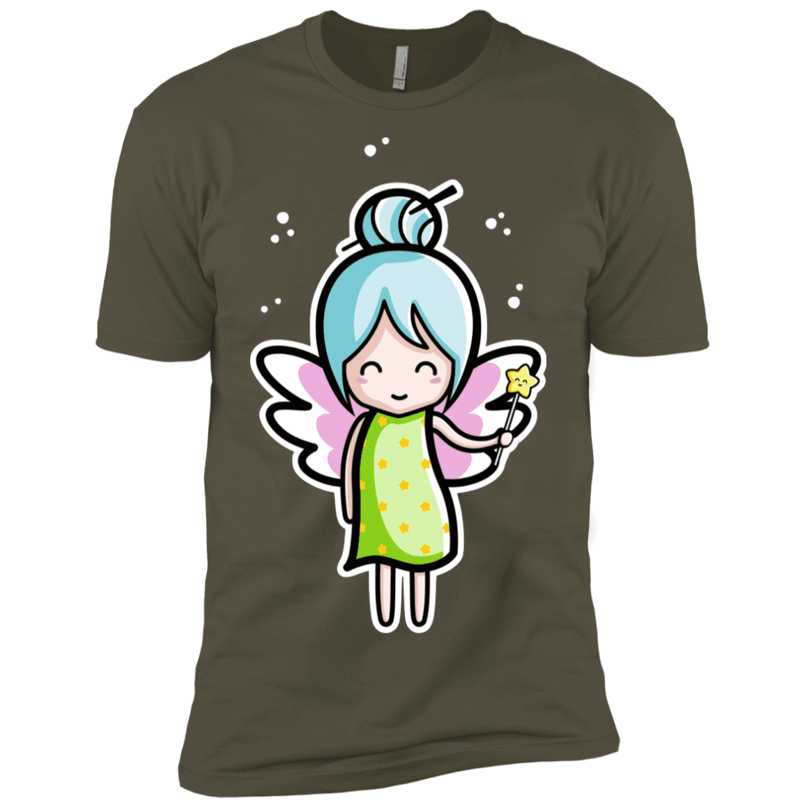 T-Shirts Military Green / X-Small Kawaii Cute Fairy Men's Premium T-Shirt