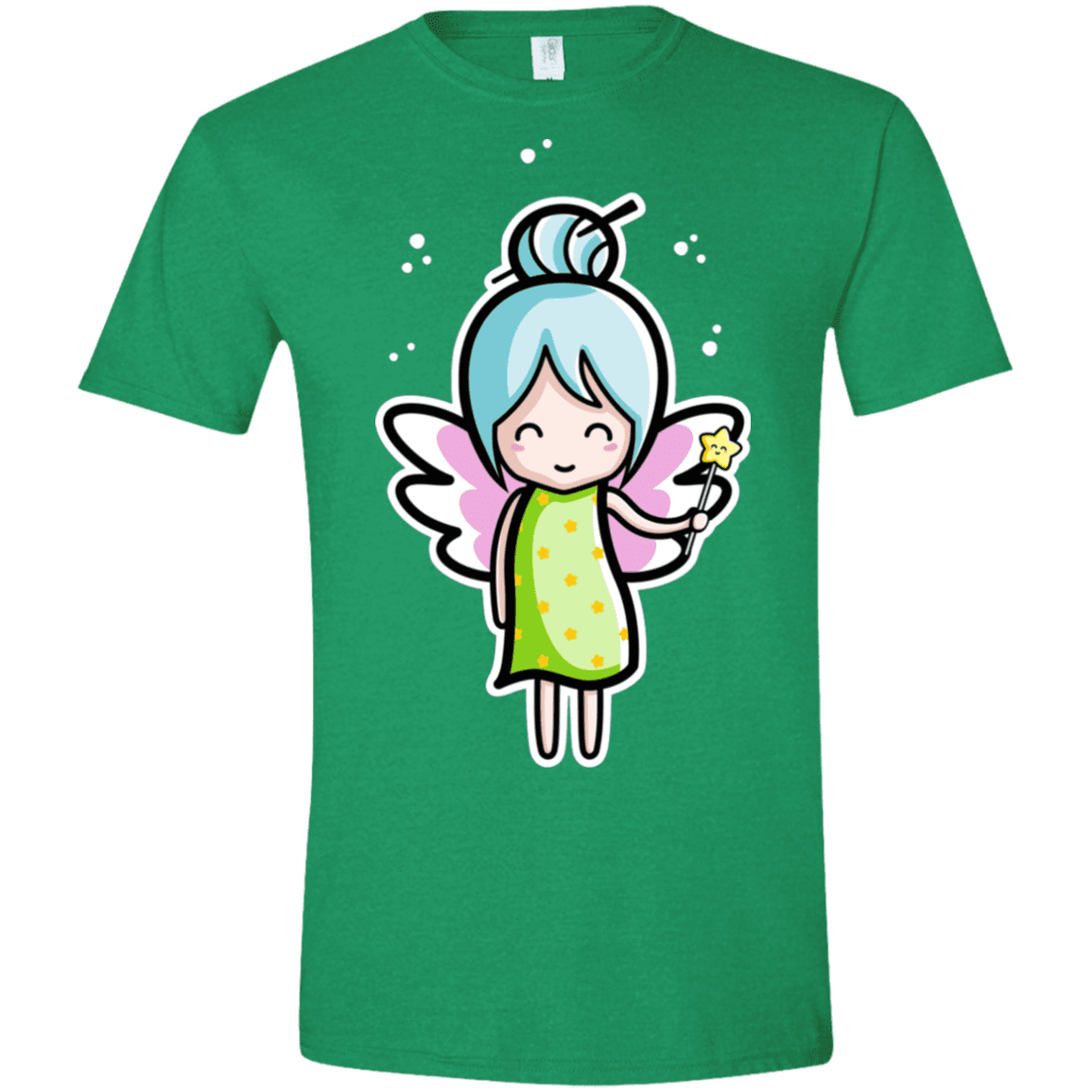 T-Shirts Heather Irish Green / M Kawaii Cute Fairy Men's Semi-Fitted Softstyle
