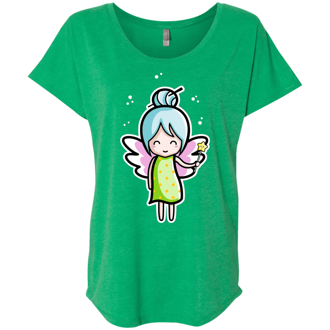 T-Shirts Envy / X-Small Kawaii Cute Fairy Triblend Dolman Sleeve