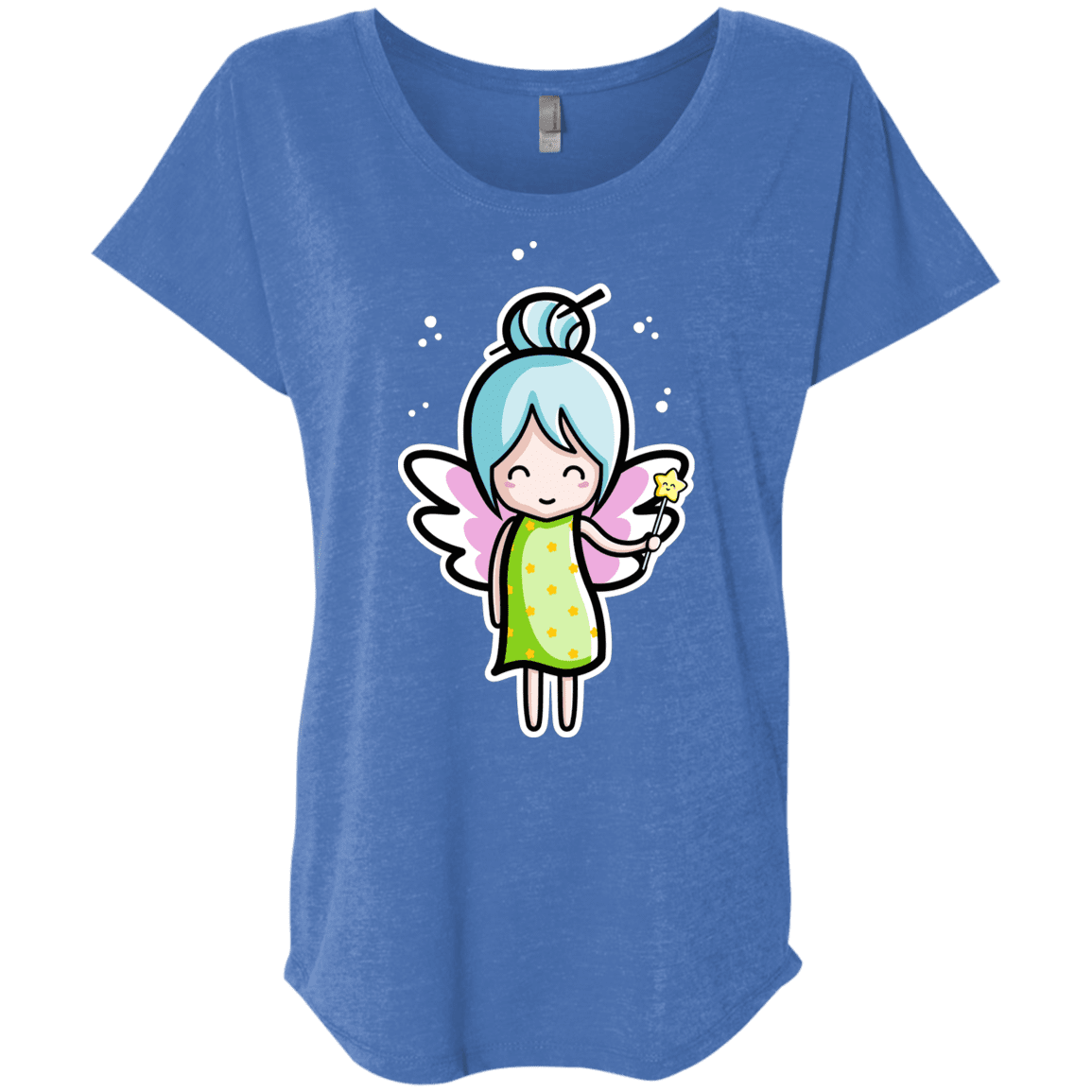 T-Shirts Vintage Royal / X-Small Kawaii Cute Fairy Triblend Dolman Sleeve
