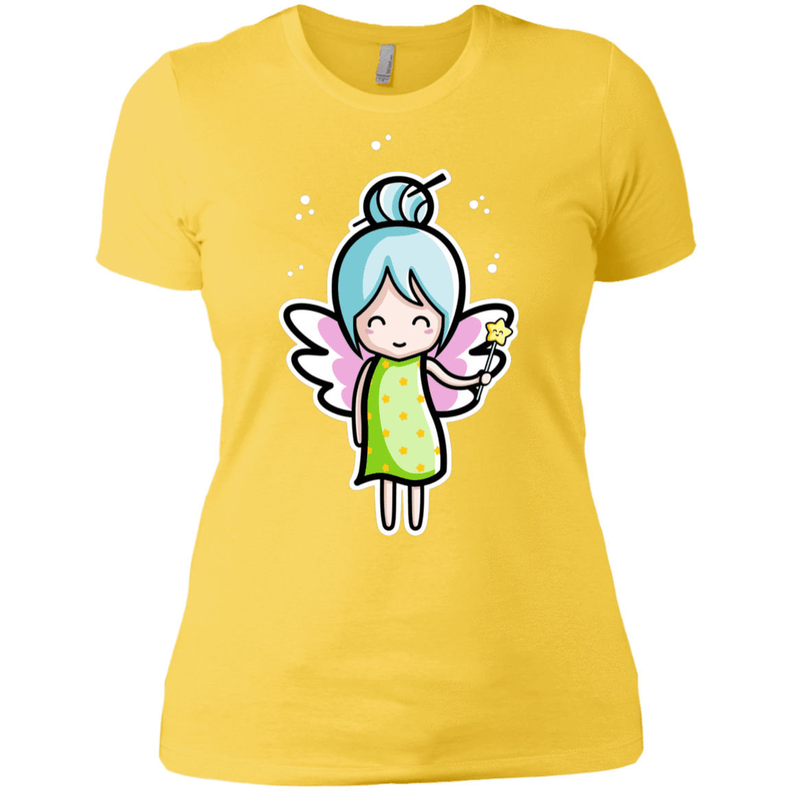 T-Shirts Vibrant Yellow / X-Small Kawaii Cute Fairy Women's Premium T-Shirt