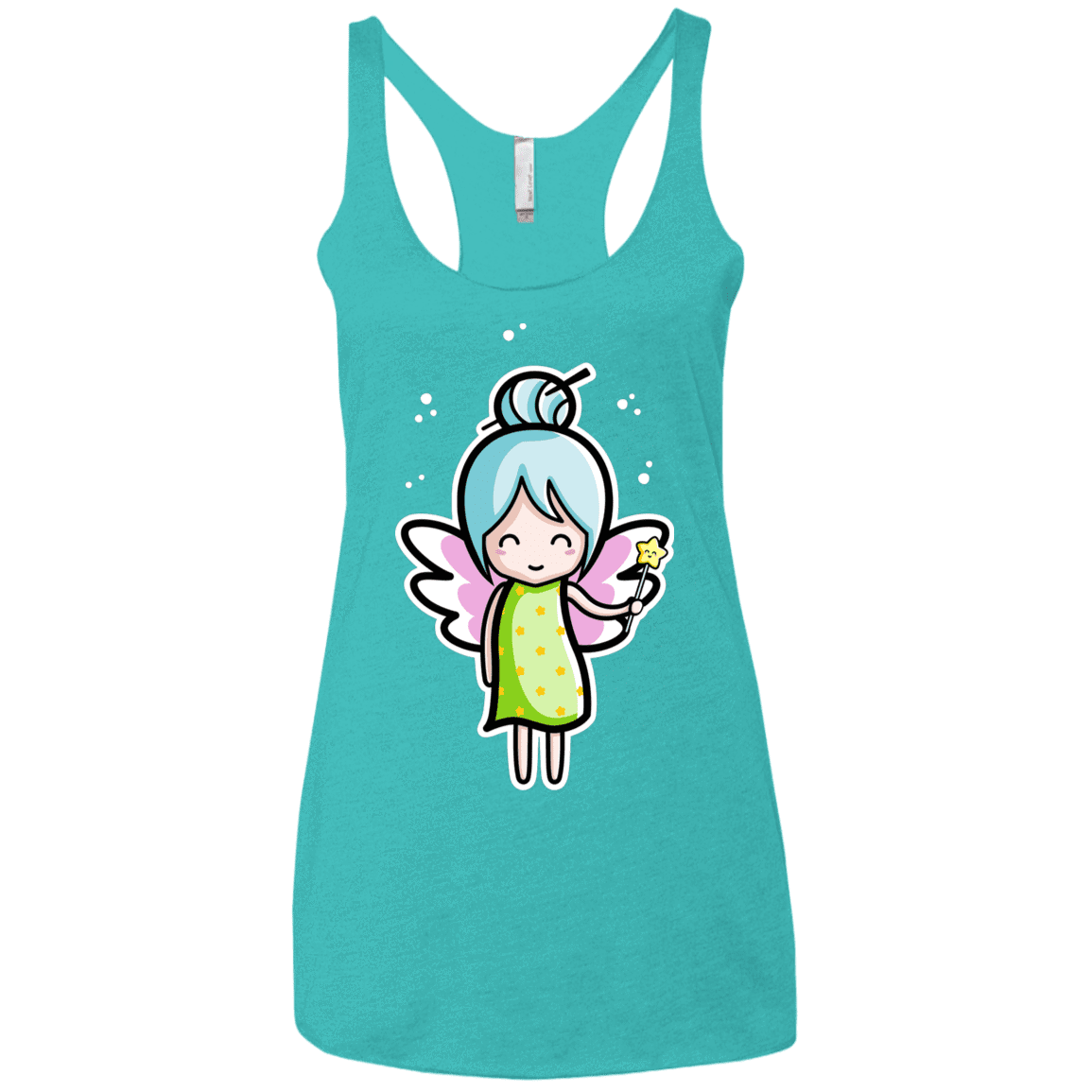 T-Shirts Tahiti Blue / X-Small Kawaii Cute Fairy Women's Triblend Racerback Tank
