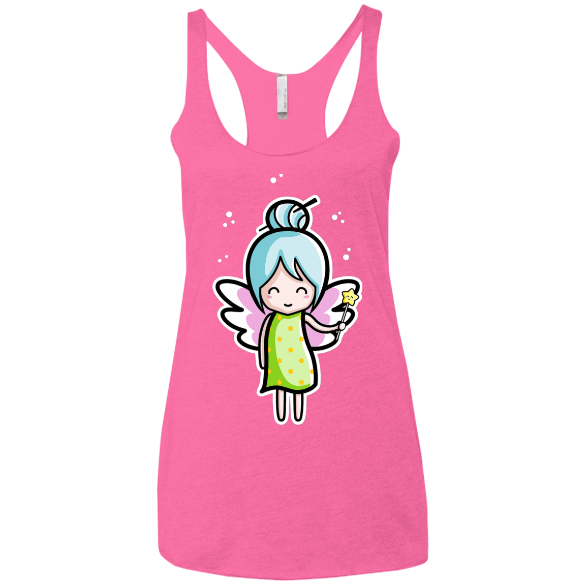 T-Shirts Vintage Pink / X-Small Kawaii Cute Fairy Women's Triblend Racerback Tank