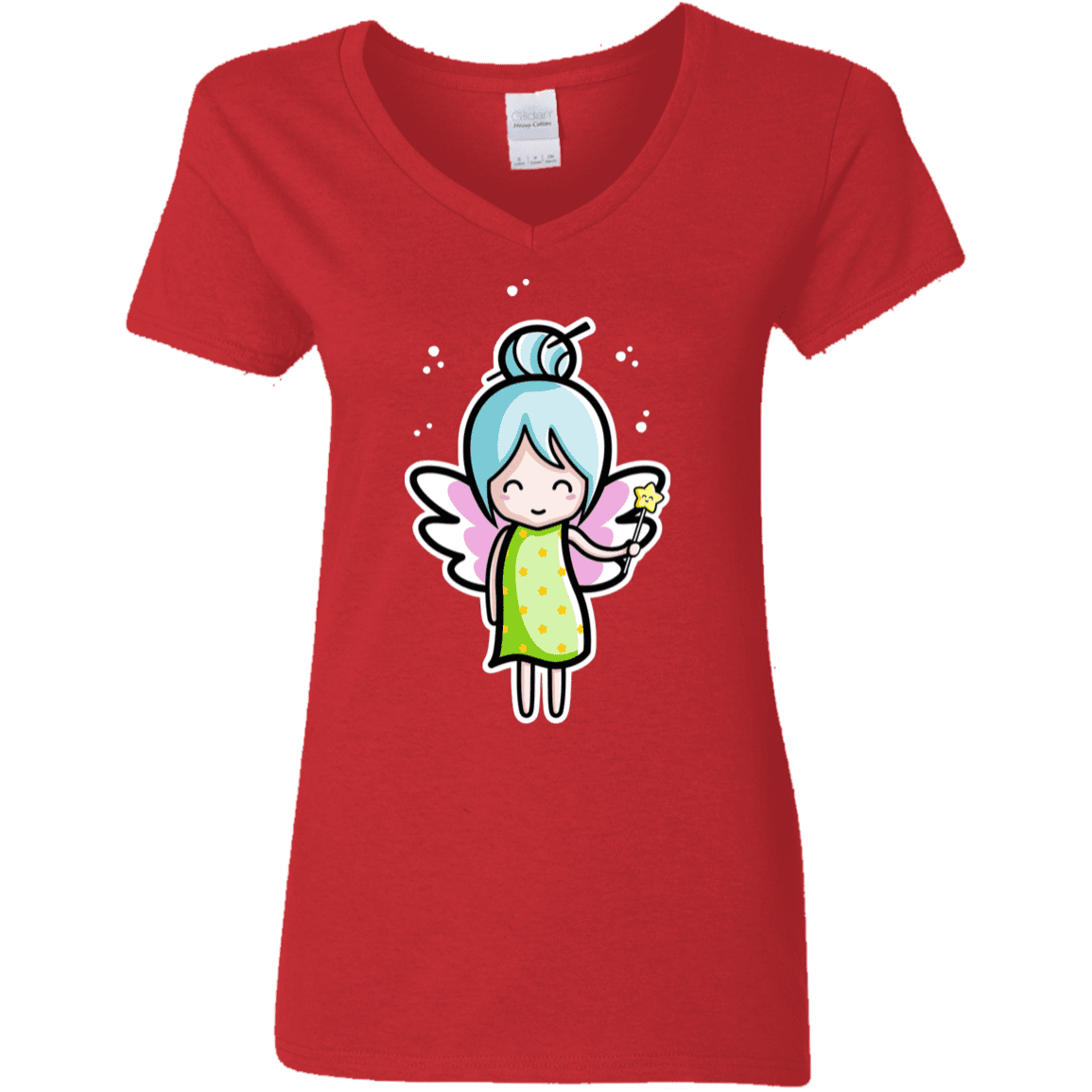 T-Shirts Red / S Kawaii Cute Fairy Women's V-Neck T-Shirt