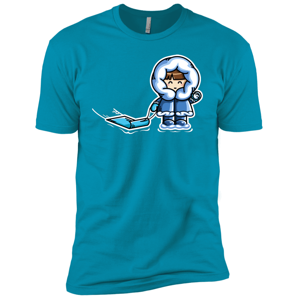 T-Shirts Turquoise / YXS Kawaii Cute Fun In The Snow Boys Premium T-Shirt