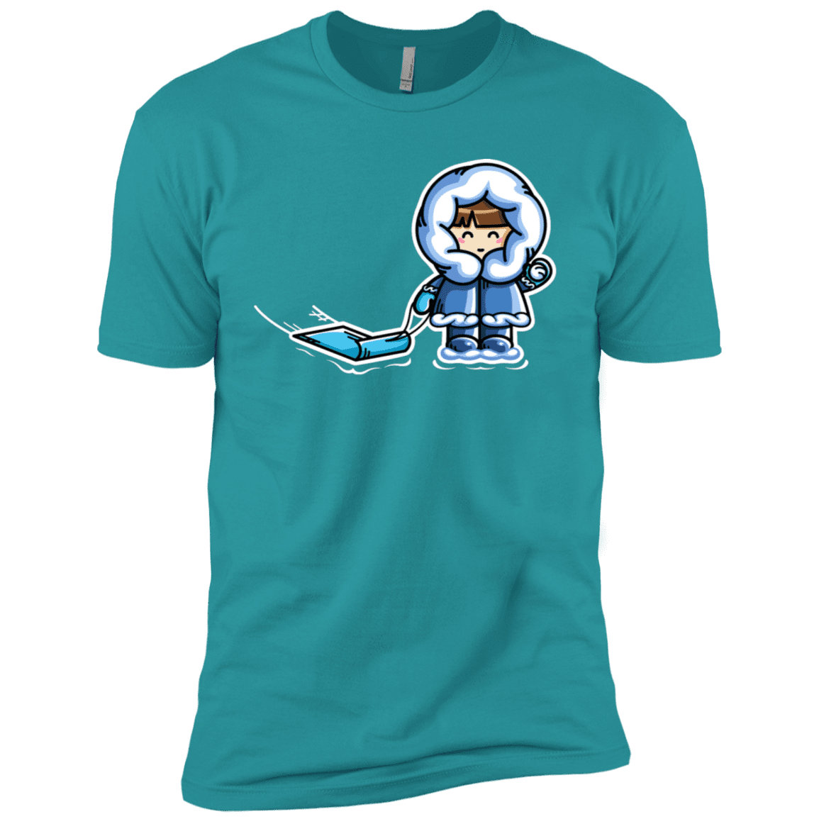 T-Shirts Tahiti Blue / X-Small Kawaii Cute Fun In The Snow Men's Premium T-Shirt