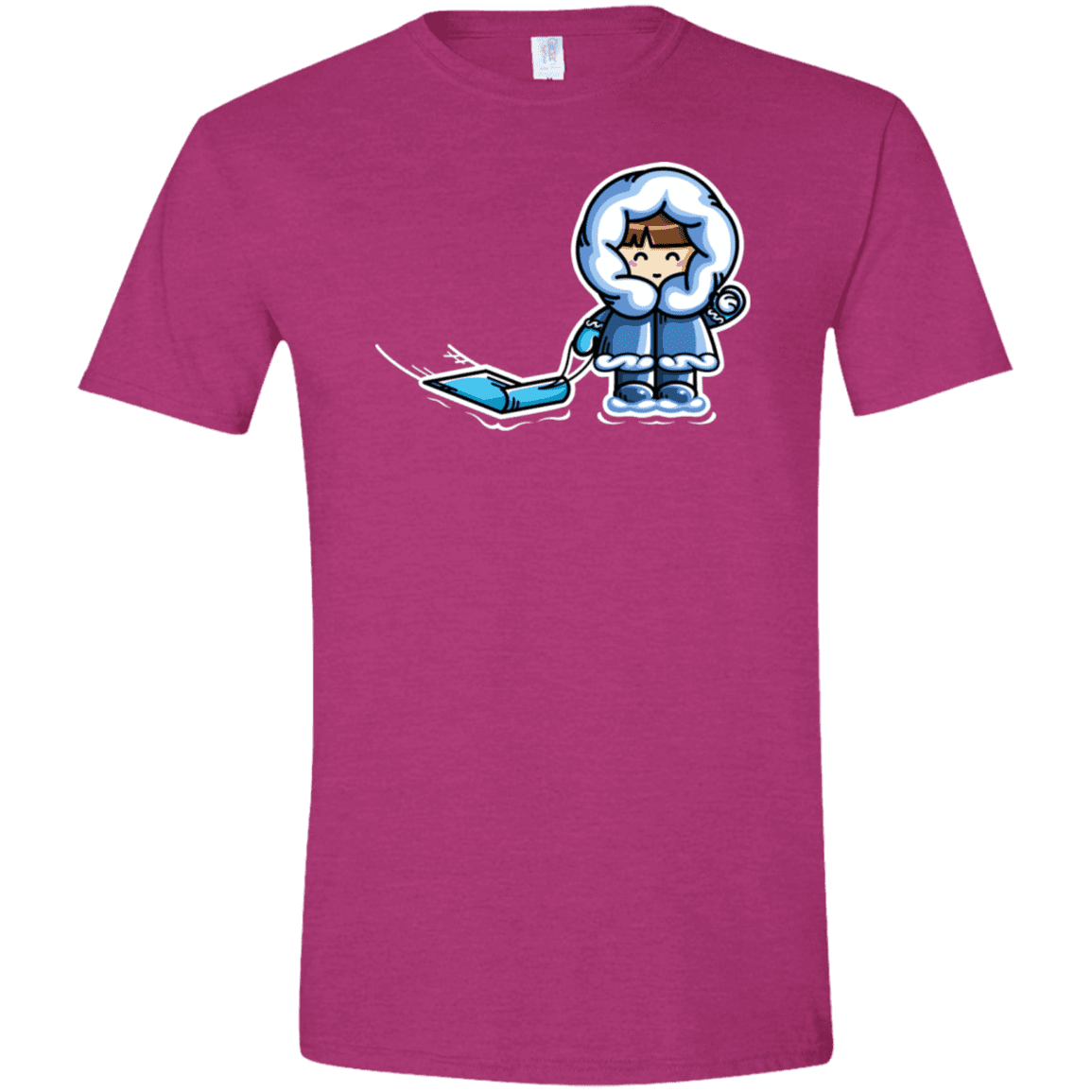 T-Shirts Antique Heliconia / S Kawaii Cute Fun In The Snow Men's Semi-Fitted Softstyle