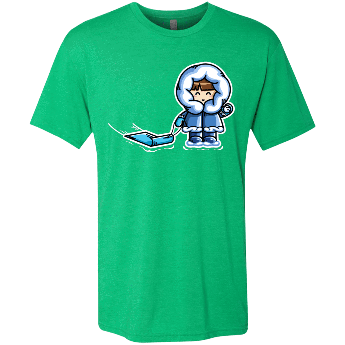 T-Shirts Envy / S Kawaii Cute Fun In The Snow Men's Triblend T-Shirt