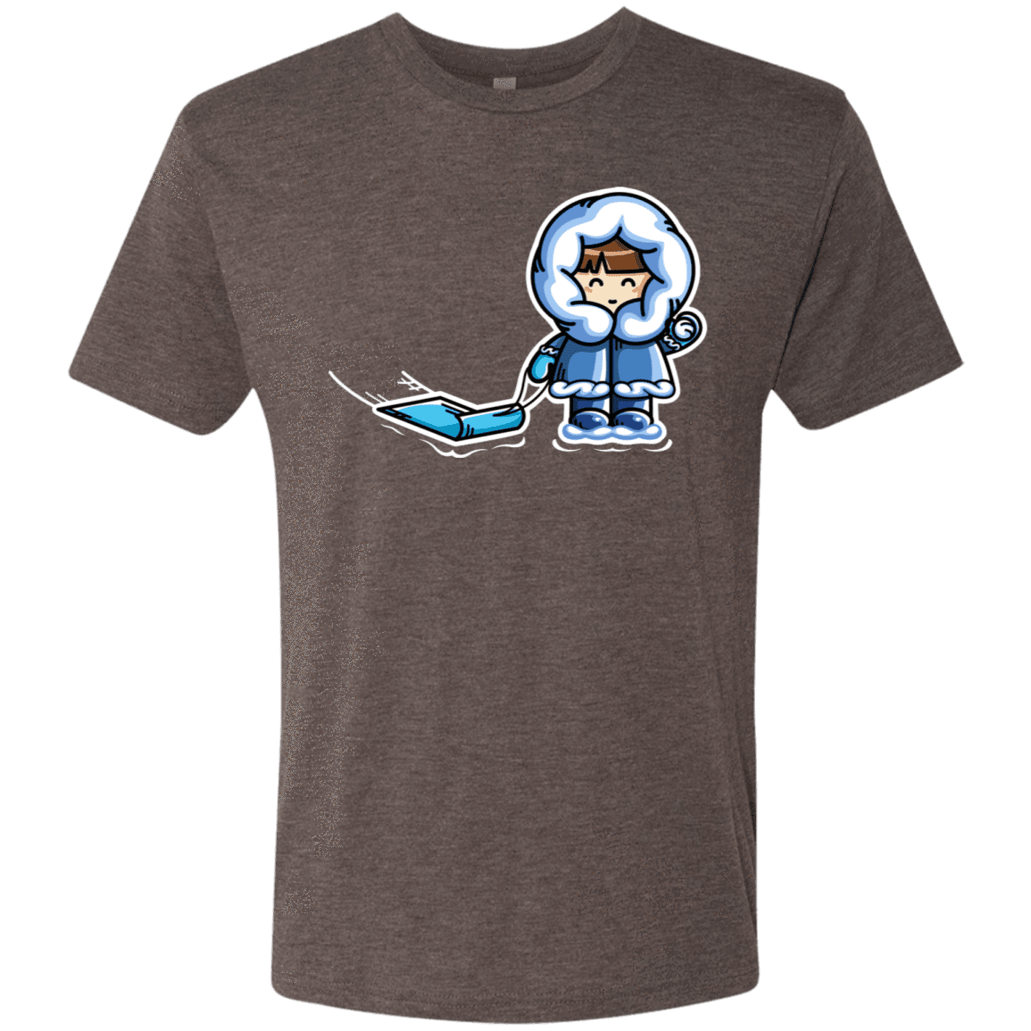 T-Shirts Macchiato / S Kawaii Cute Fun In The Snow Men's Triblend T-Shirt