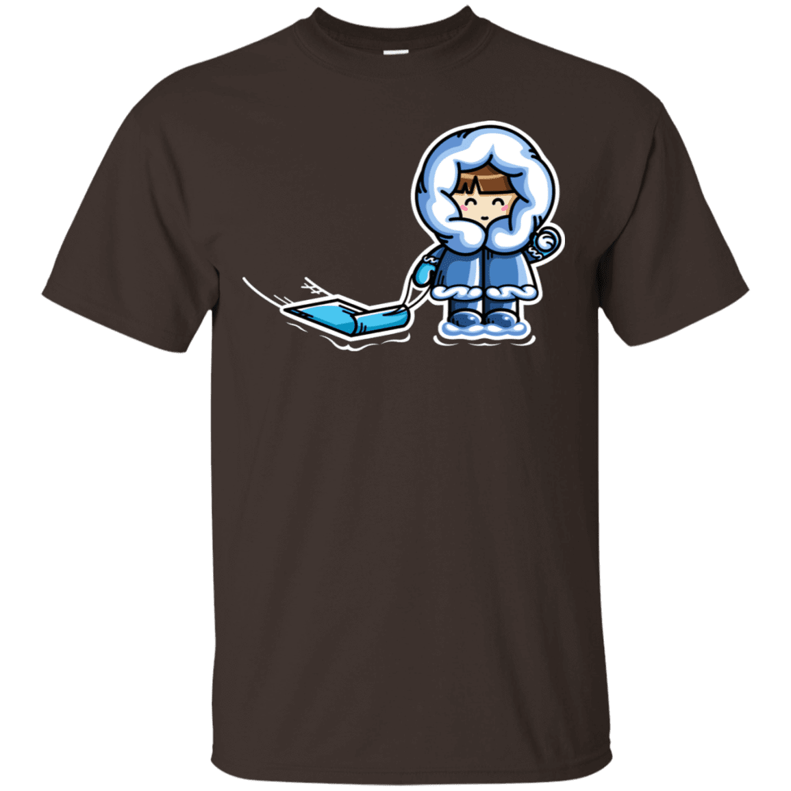 T-Shirts Dark Chocolate / S Kawaii Cute Fun In The Snow T-Shirt