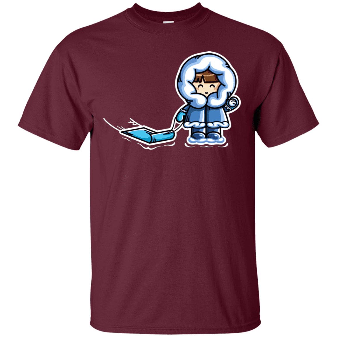 T-Shirts Maroon / S Kawaii Cute Fun In The Snow T-Shirt