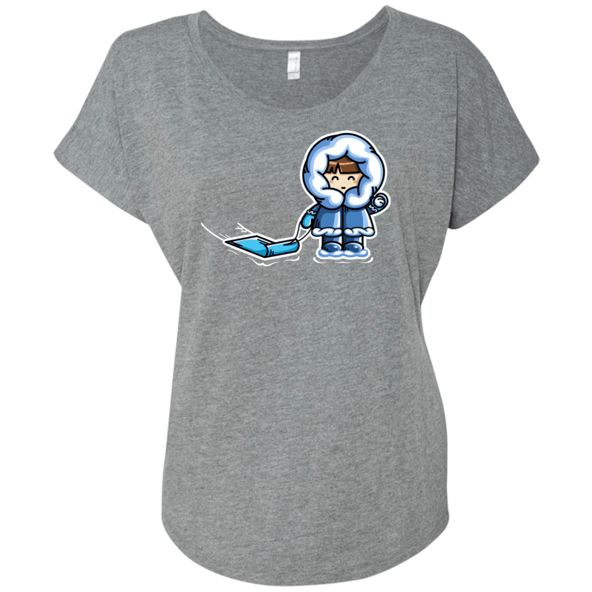 T-Shirts Premium Heather / X-Small Kawaii Cute Fun In The Snow Triblend Dolman Sleeve