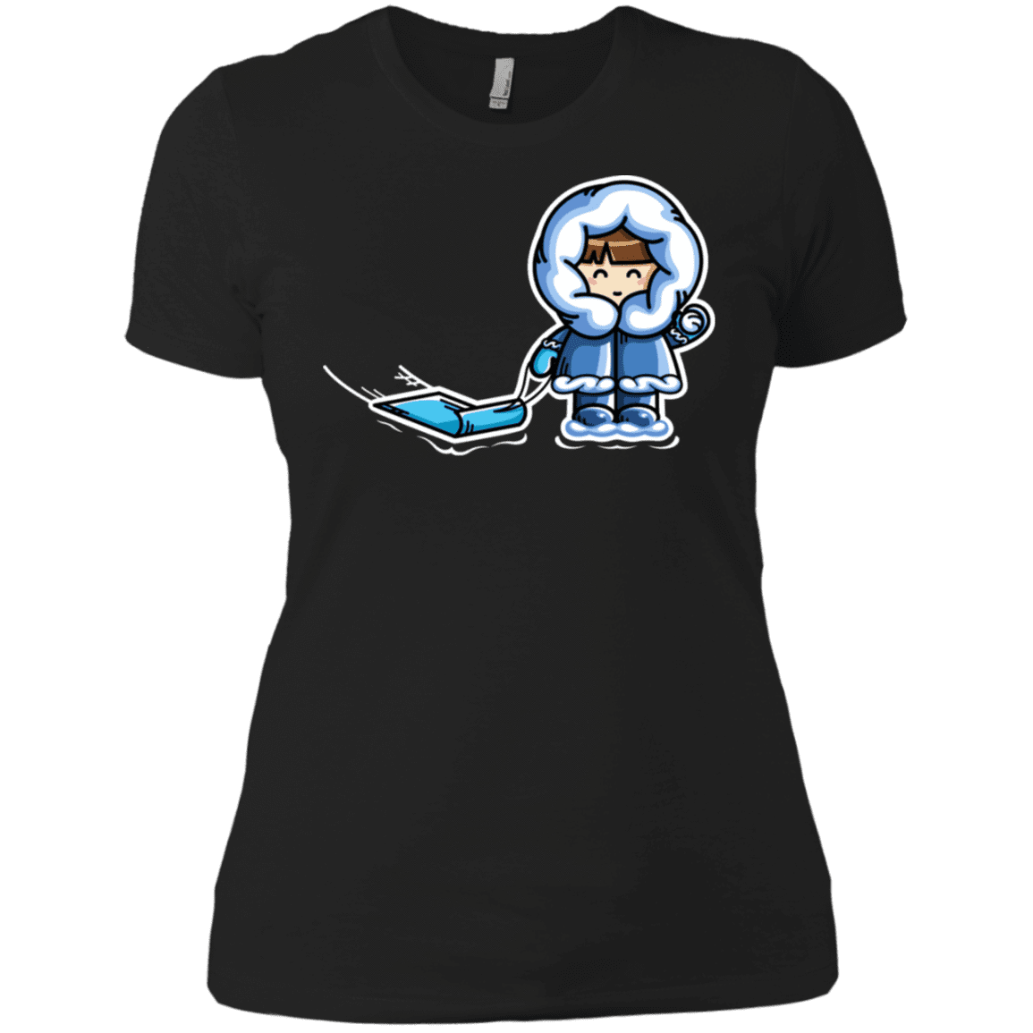 T-Shirts Black / X-Small Kawaii Cute Fun In The Snow Women's Premium T-Shirt