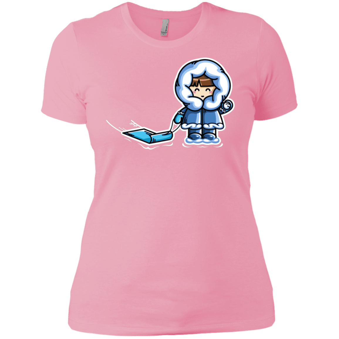 T-Shirts Light Pink / X-Small Kawaii Cute Fun In The Snow Women's Premium T-Shirt