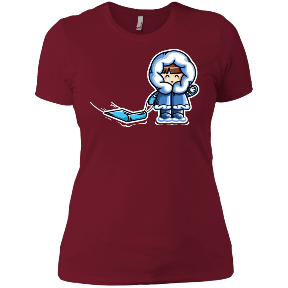 T-Shirts Scarlet / S Kawaii Cute Fun In The Snow Women's Premium T-Shirt