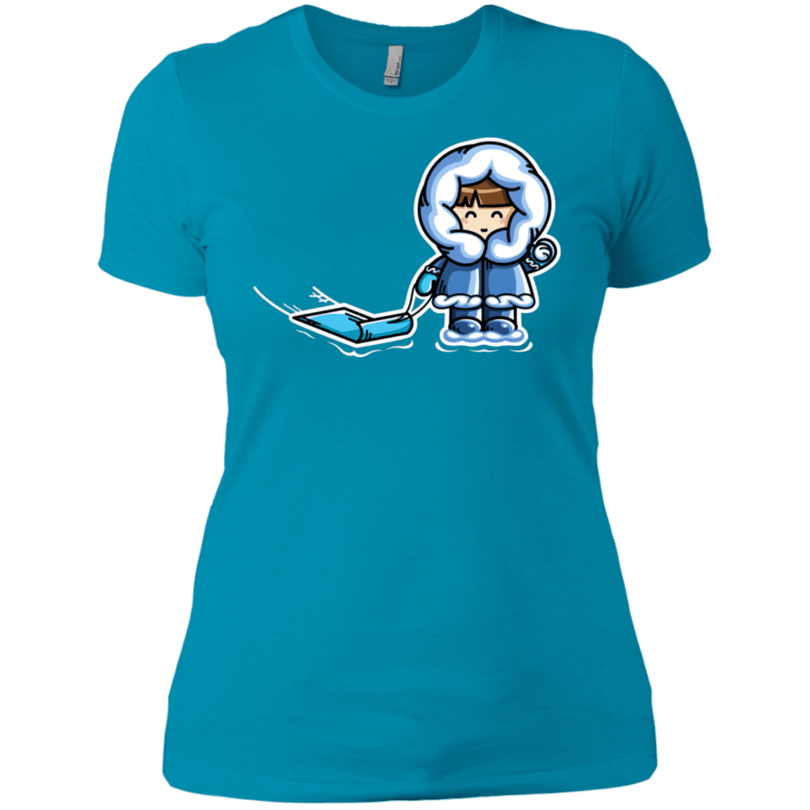T-Shirts Turquoise / X-Small Kawaii Cute Fun In The Snow Women's Premium T-Shirt