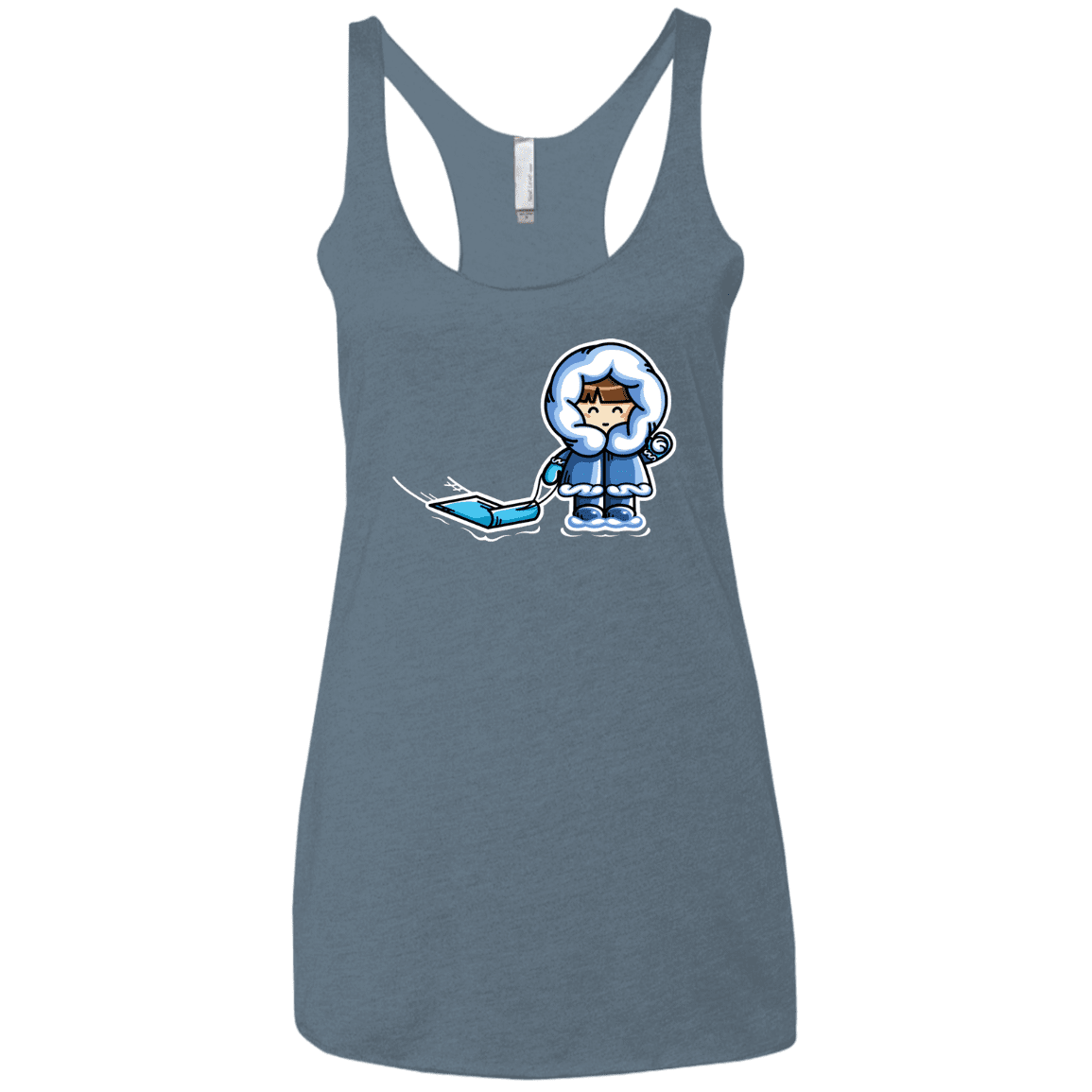 T-Shirts Indigo / X-Small Kawaii Cute Fun In The Snow Women's Triblend Racerback Tank