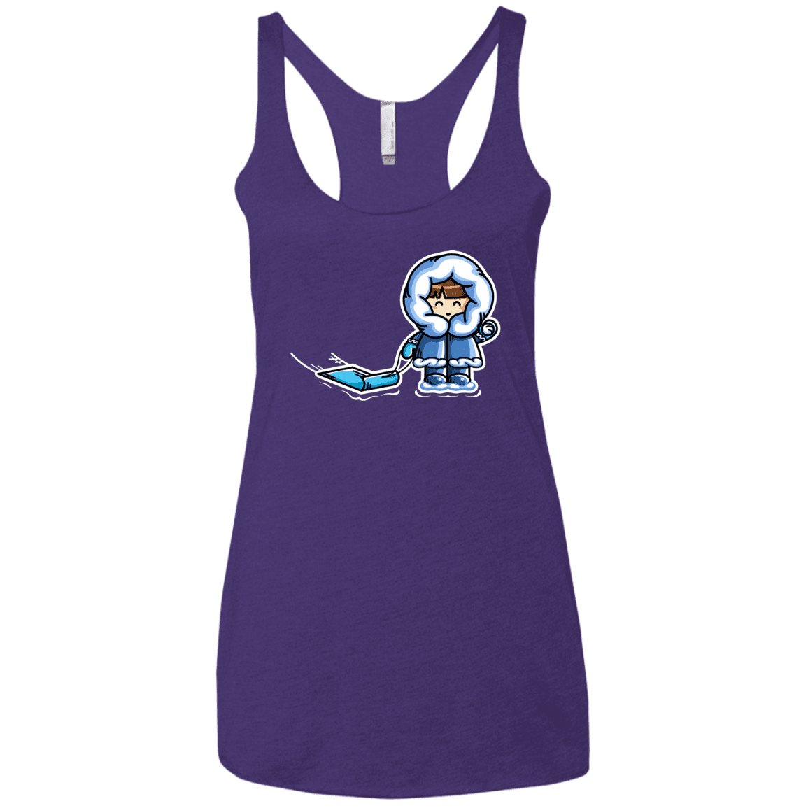 T-Shirts Purple Rush / X-Small Kawaii Cute Fun In The Snow Women's Triblend Racerback Tank