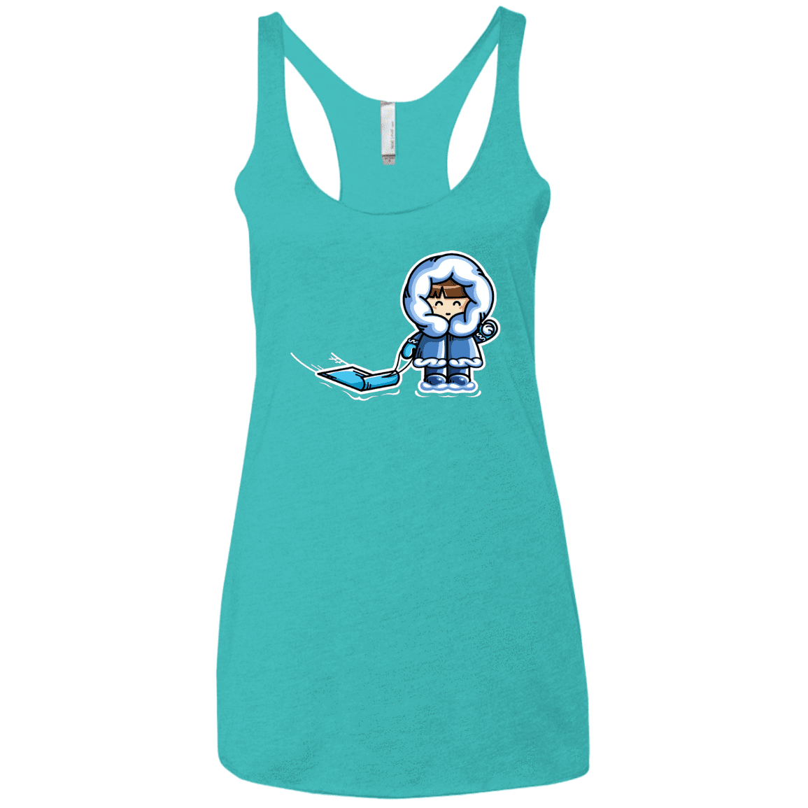 T-Shirts Tahiti Blue / X-Small Kawaii Cute Fun In The Snow Women's Triblend Racerback Tank