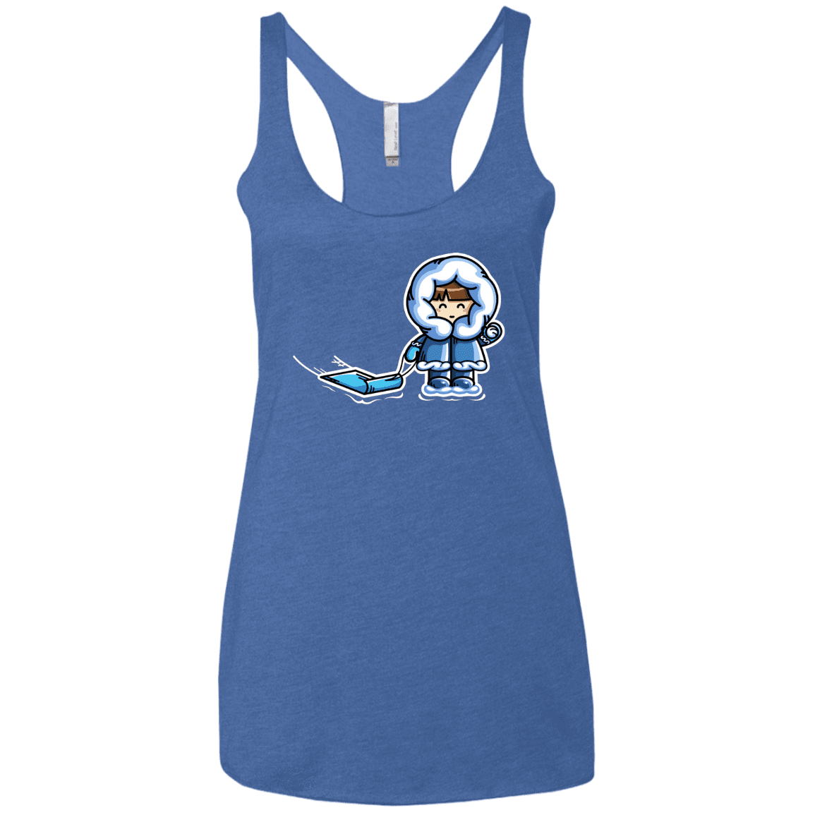 T-Shirts Vintage Royal / X-Small Kawaii Cute Fun In The Snow Women's Triblend Racerback Tank