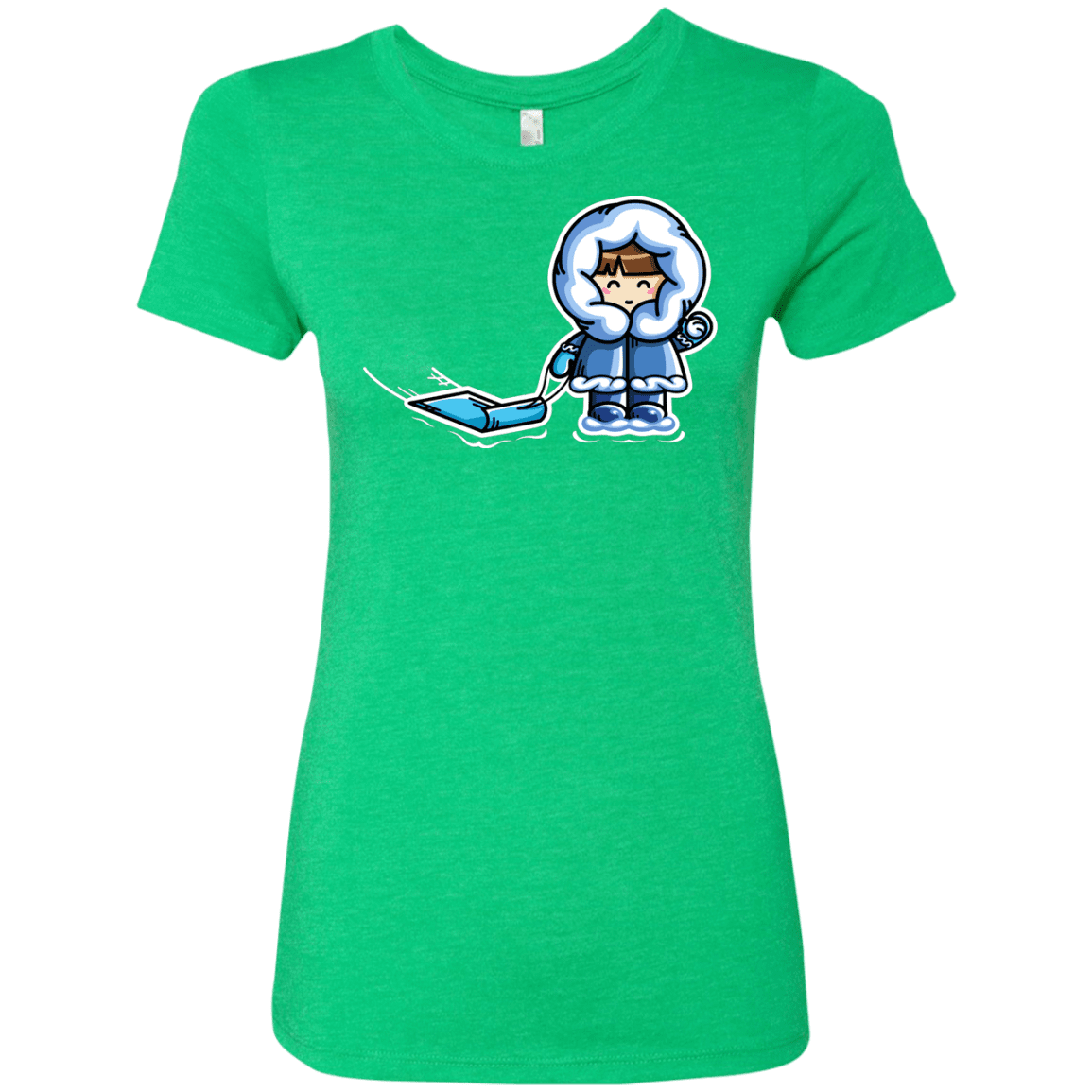 T-Shirts Envy / S Kawaii Cute Fun In The Snow Women's Triblend T-Shirt