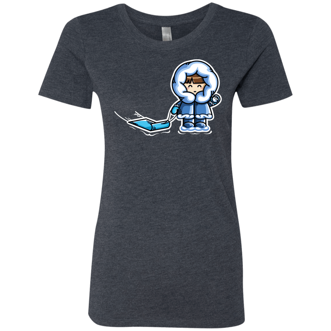 T-Shirts Vintage Navy / S Kawaii Cute Fun In The Snow Women's Triblend T-Shirt