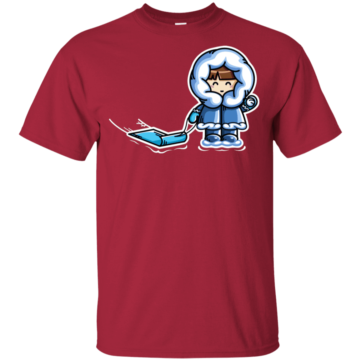 T-Shirts Cardinal / YXS Kawaii Cute Fun In The Snow Youth T-Shirt