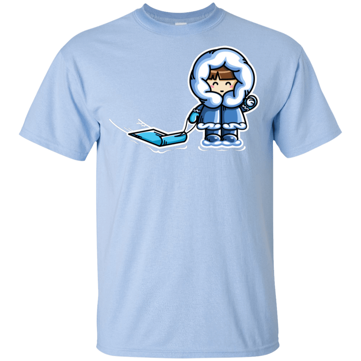 T-Shirts Light Blue / YXS Kawaii Cute Fun In The Snow Youth T-Shirt