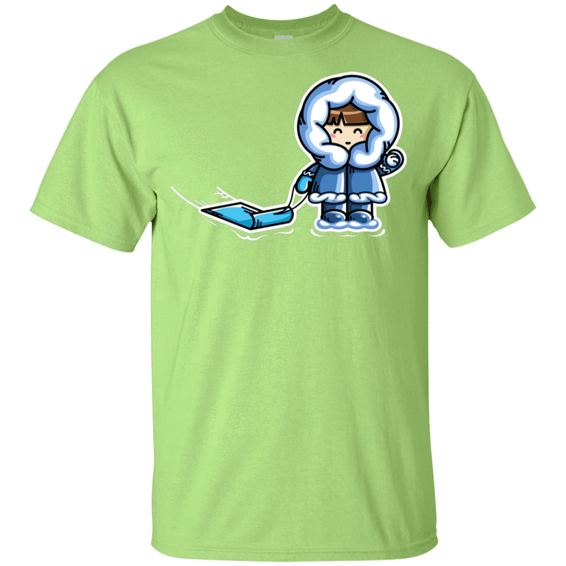 T-Shirts Mint Green / YXS Kawaii Cute Fun In The Snow Youth T-Shirt