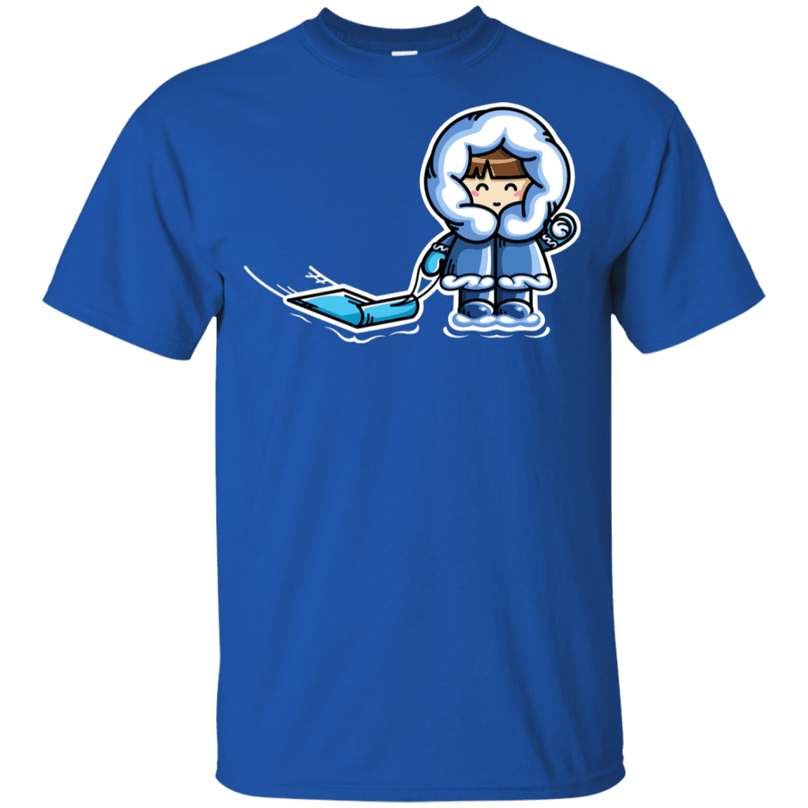 T-Shirts Royal / YXS Kawaii Cute Fun In The Snow Youth T-Shirt