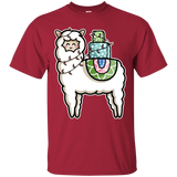 T-Shirts Cardinal / S Kawaii Cute Llama Carrying Presents T-Shirt