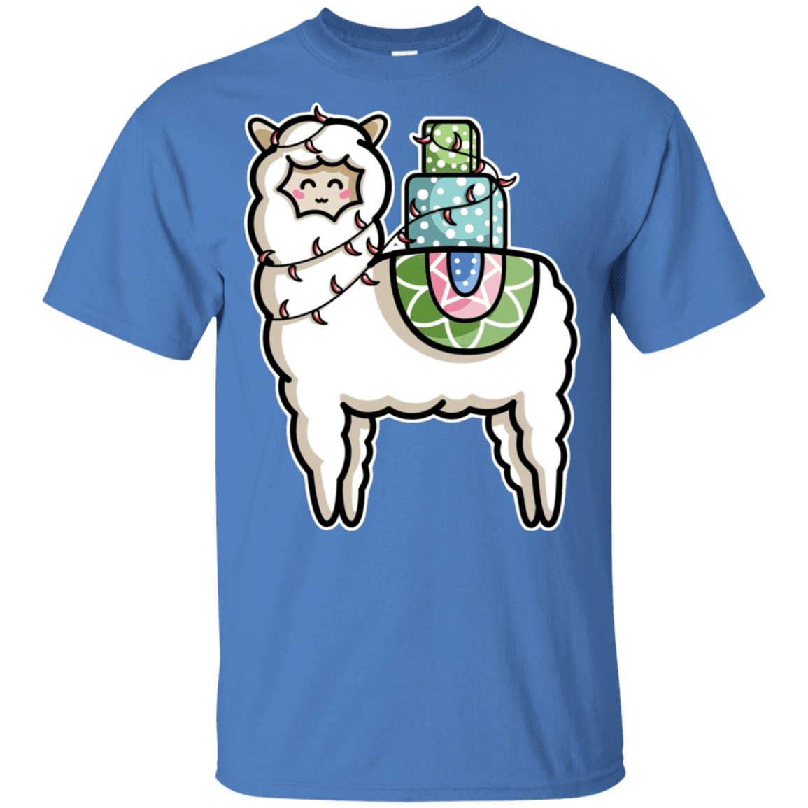 T-Shirts Iris / YXS Kawaii Cute Llama Carrying Presents Youth T-Shirt