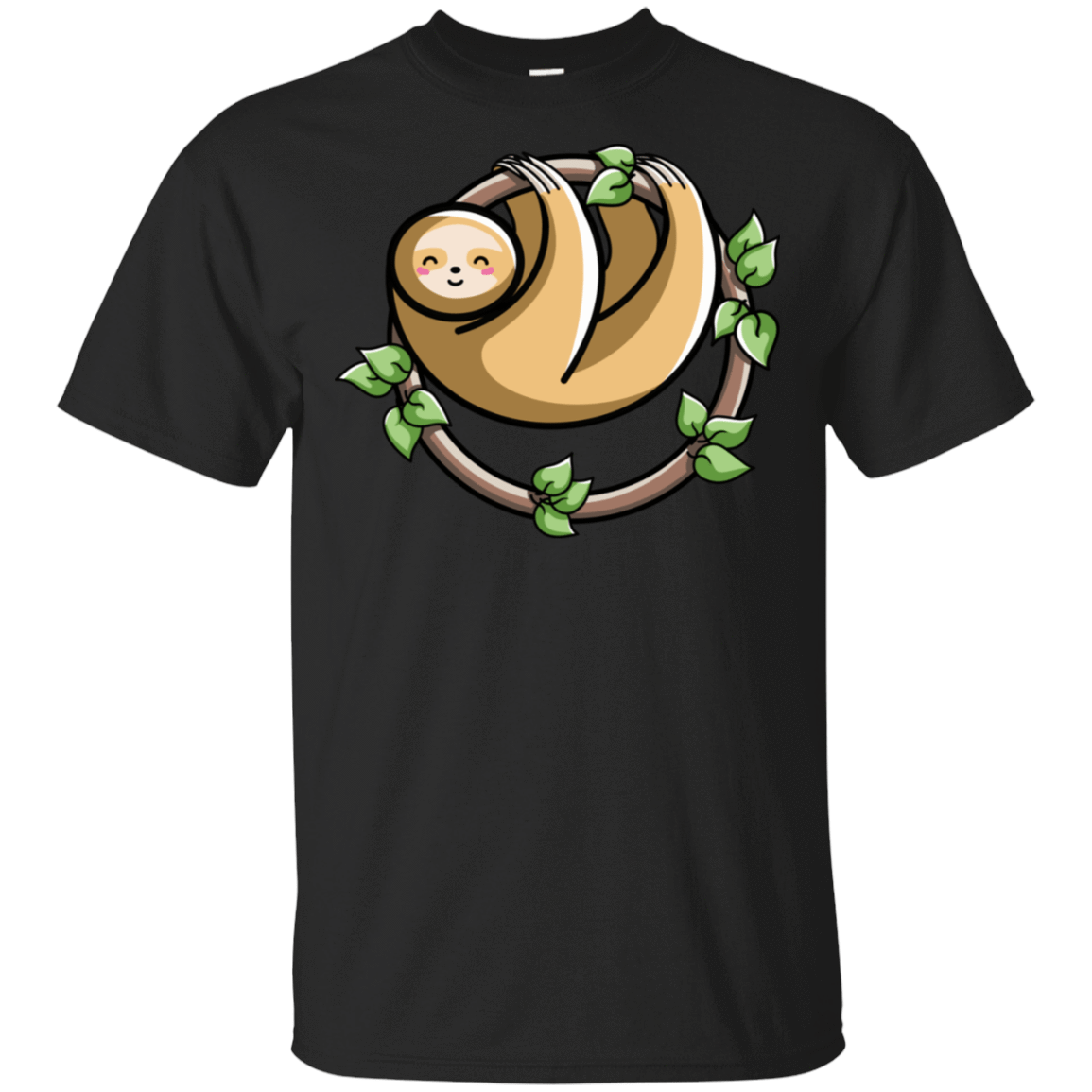 T-Shirts Black / S Kawaii Cute Sloth T-Shirt