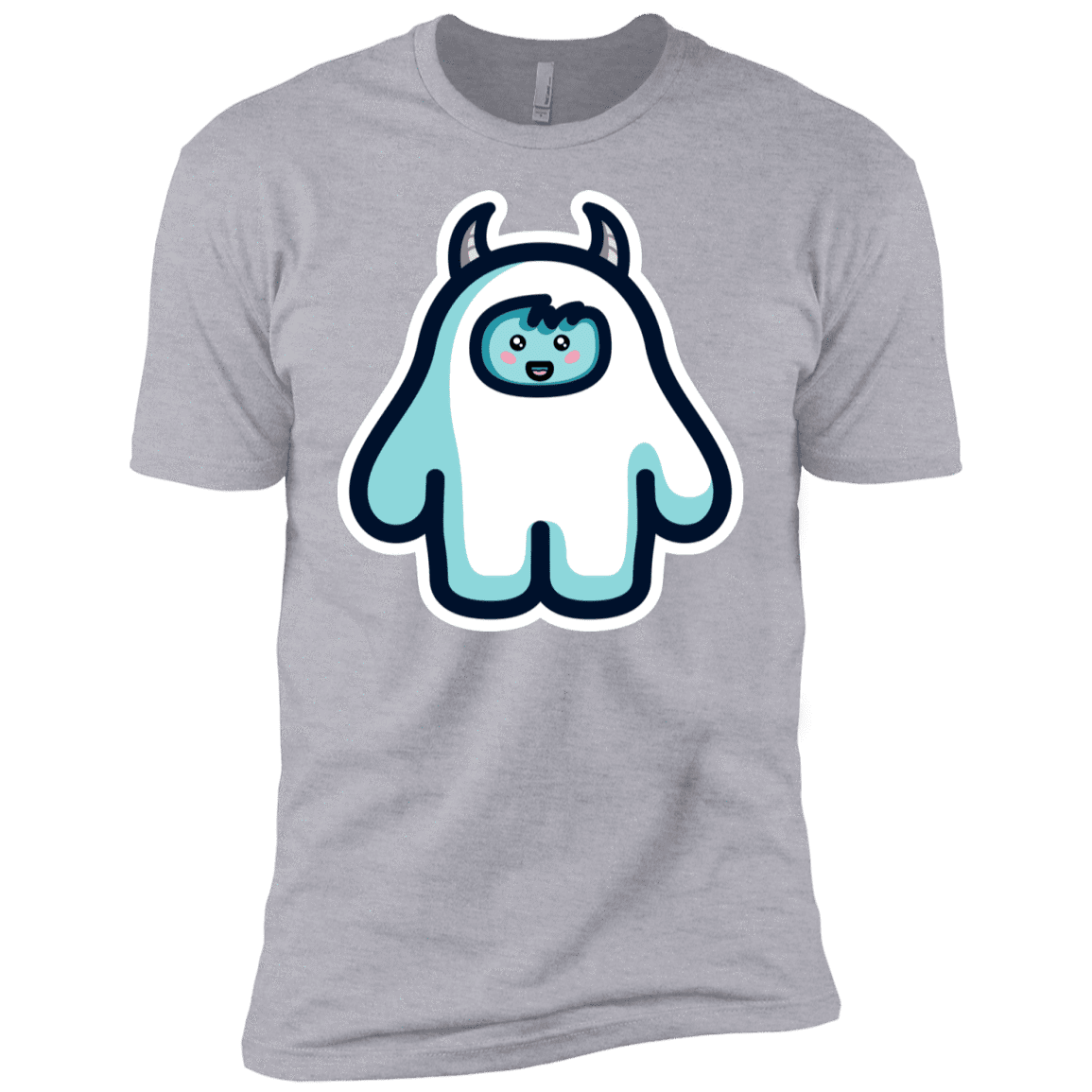 T-Shirts Heather Grey / YXS Kawaii Cute Yeti Boys Premium T-Shirt