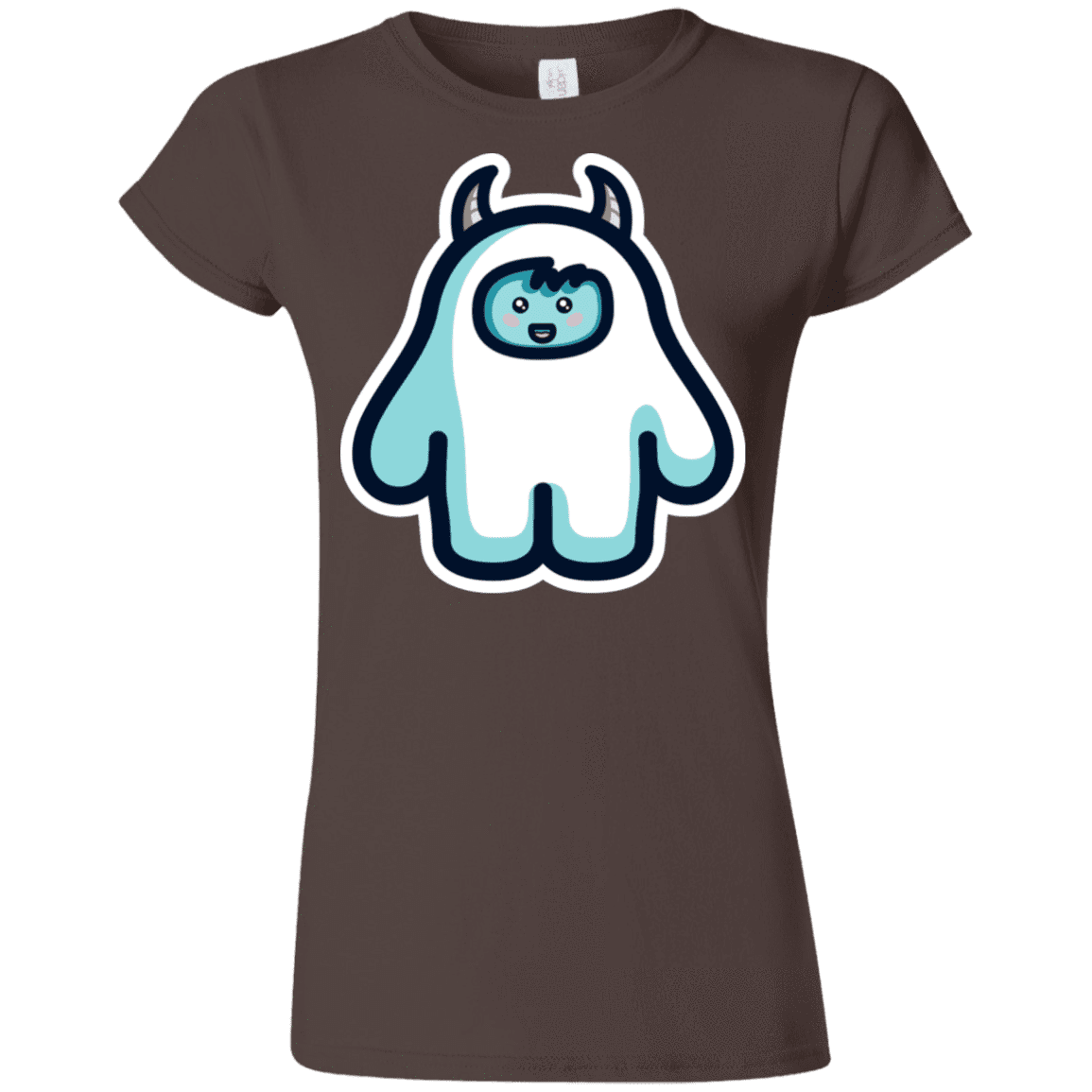 T-Shirts Dark Chocolate / S Kawaii Cute Yeti Junior Slimmer-Fit T-Shirt